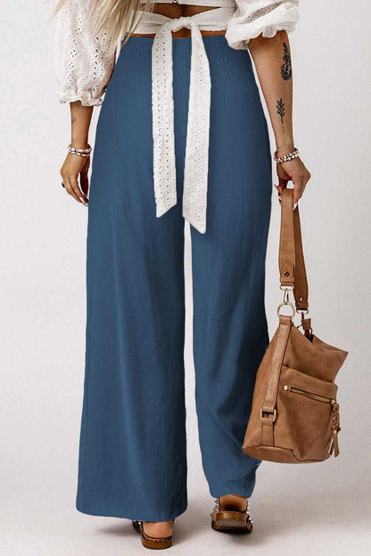 Waistband Wide Leg Pants 