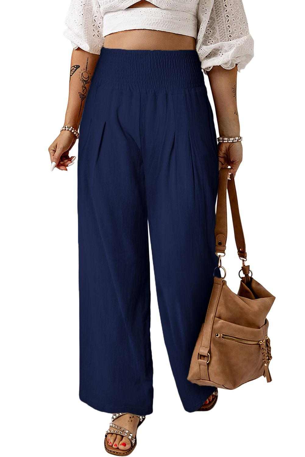 Waistband Wide Leg Pants 