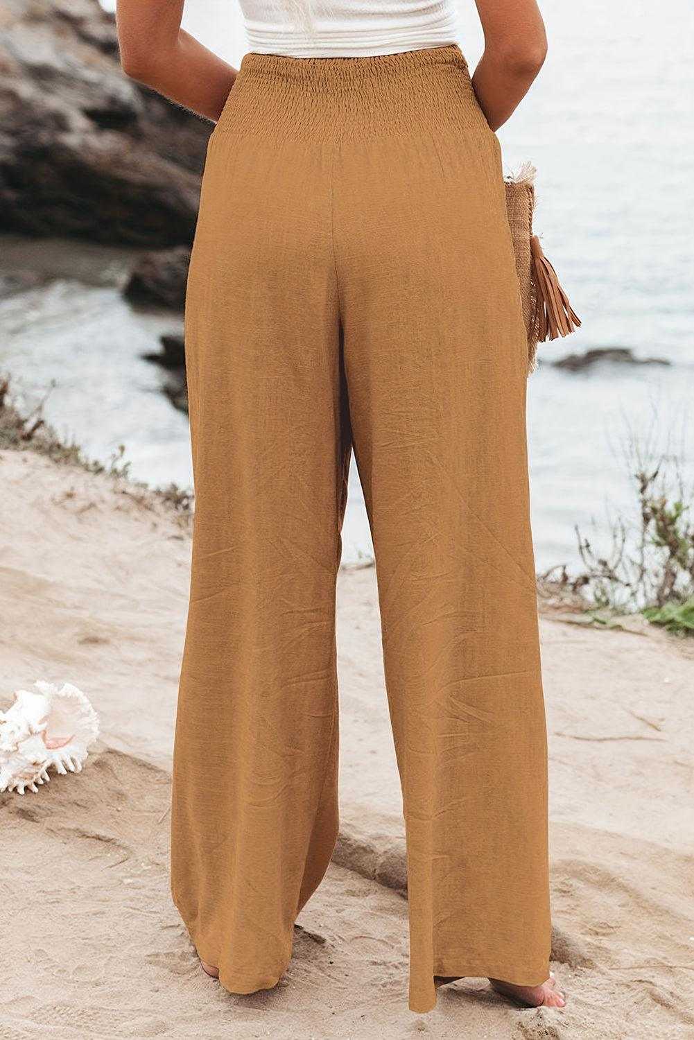 Waistband Wide Leg Pants 