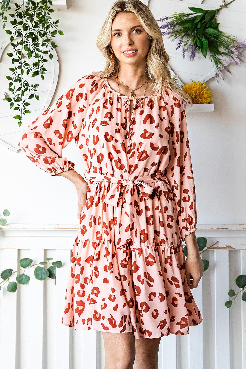 Verona Leopard Print Dress - Vesteeto