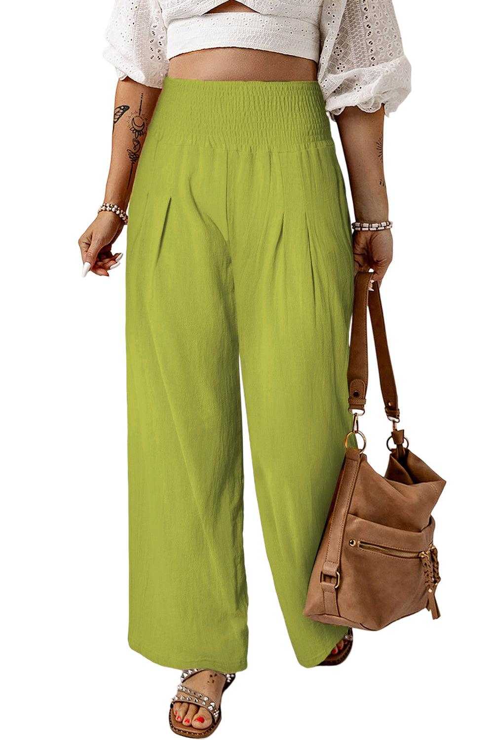 Waistband Wide Leg Pants 