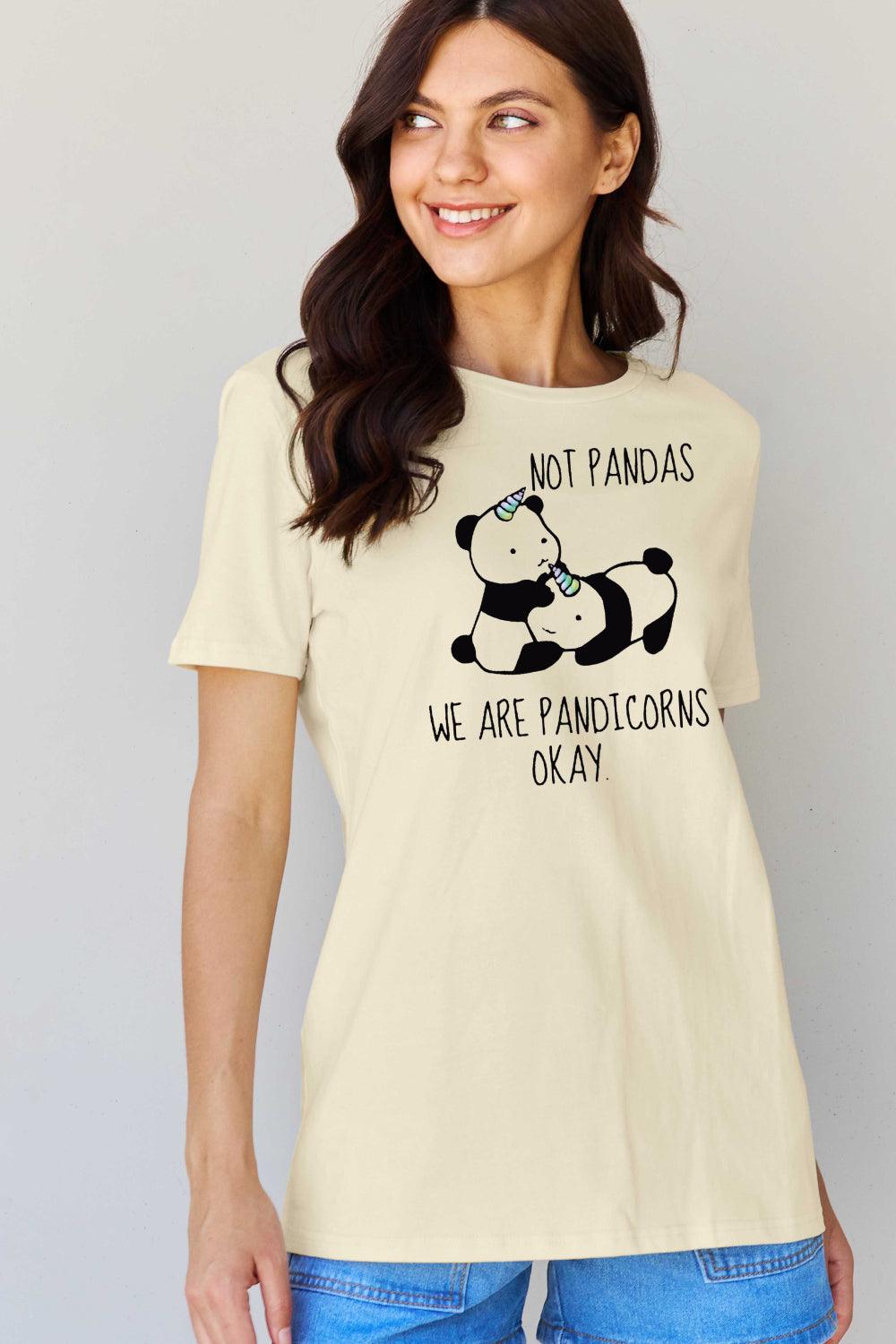 Simply Love Full Size Pandicorn Graphic Cotton T-Shirt - Vesteeto