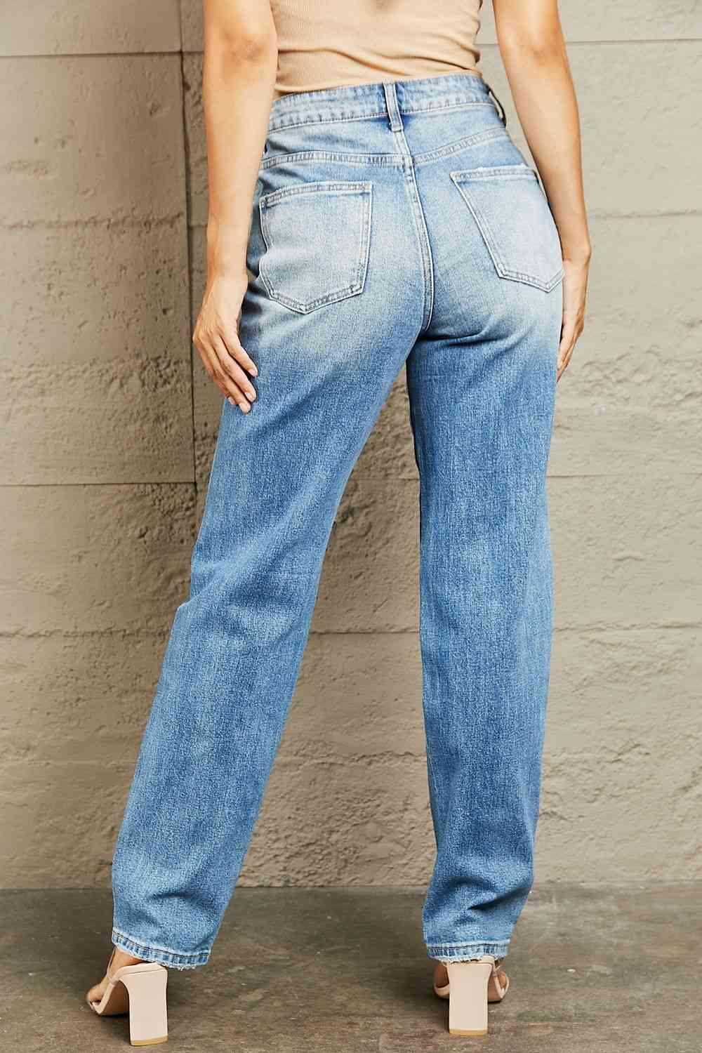 BAYEAS High Waisted Straight Jeans - Vesteeto