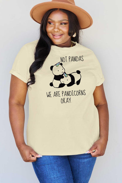Simply Love Full Size Pandicorn Graphic Cotton T-Shirt - Vesteeto