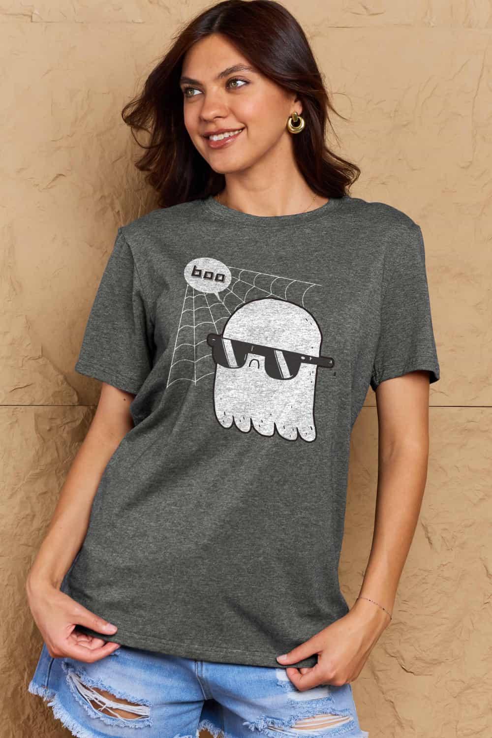 Simply Love Full Size BOO Graphic Cotton T-Shirt - Vesteeto