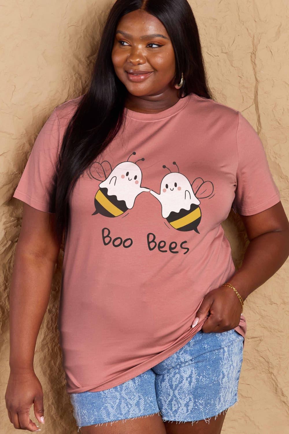 Simply Love Full Size BOO BEES Graphic Cotton T-Shirt - Vesteeto