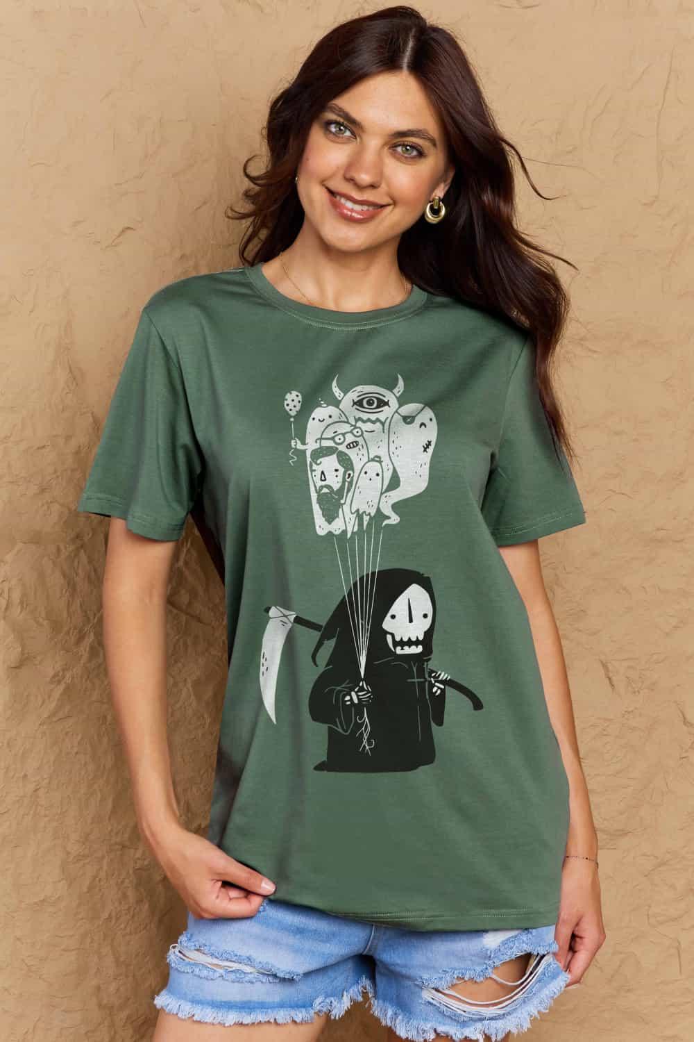 Simply Love Full Size Death Graphic T-Shirt - Vesteeto