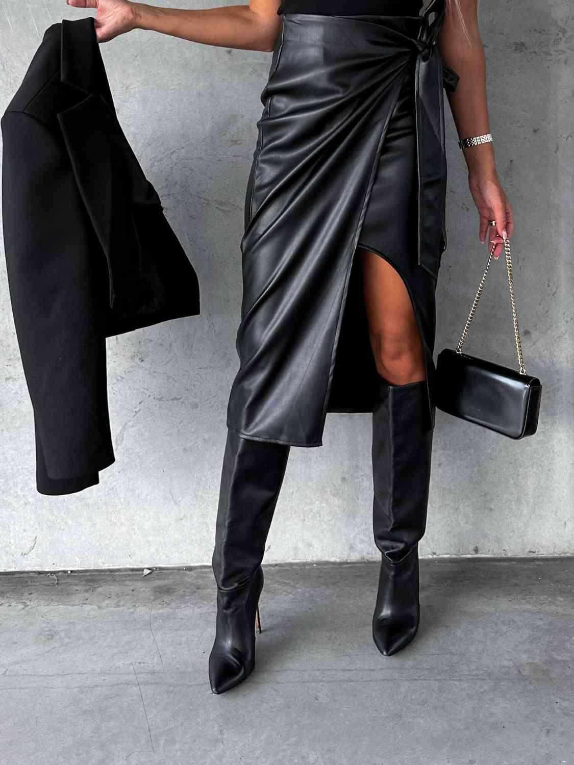 Tied High Waist Skirt - Vesteeto