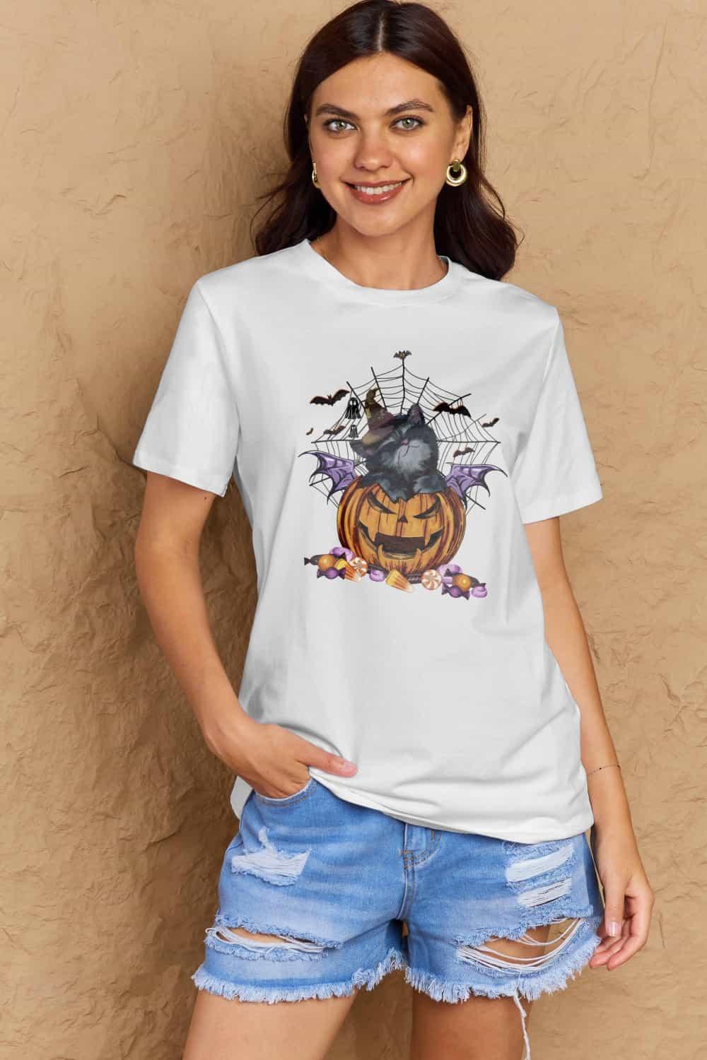 Simply Love Full Size Jack-O'-Lantern Graphic T-Shirt - Vesteeto